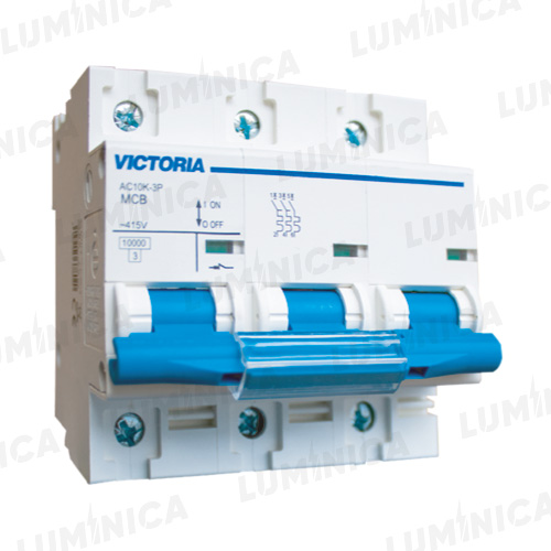 AC10K-3P 125A Breaker Victoria LED de Corriente Alterna 10K 3 Polos 125A - Imagen 1
